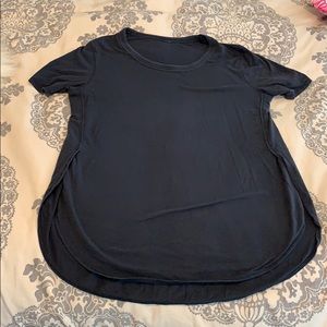 Lululemon side slit t shirt size 6 navy